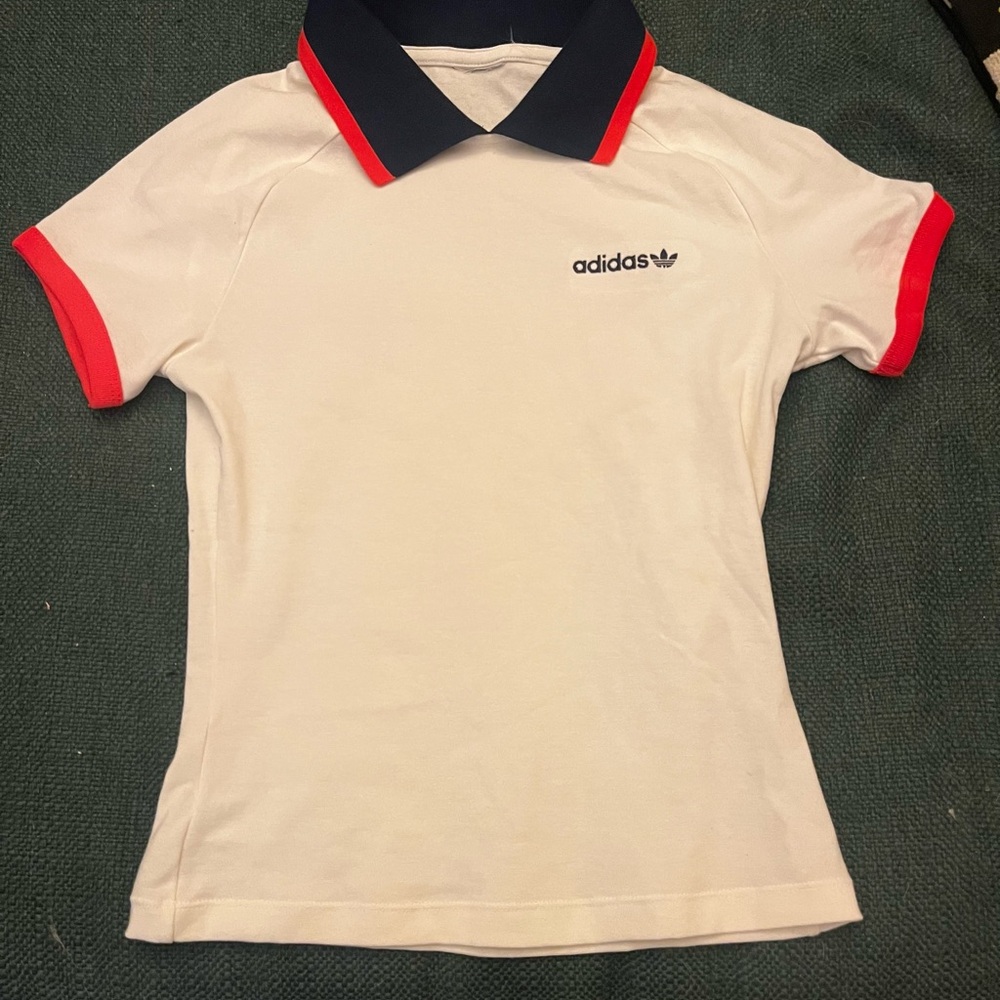 Adidas Women’s Retro White Polo Shirt, Brand New, tag cut off, sold out